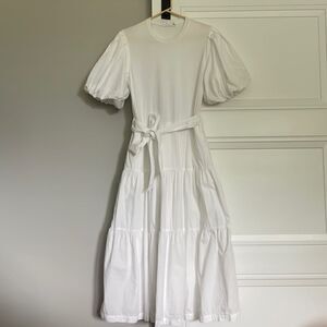 Jonathan Simkhai White Tiered Dress